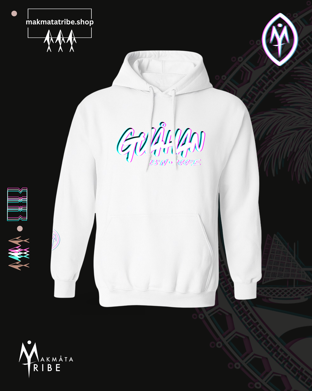 GUAM GLITCH HOODED SWEATER
