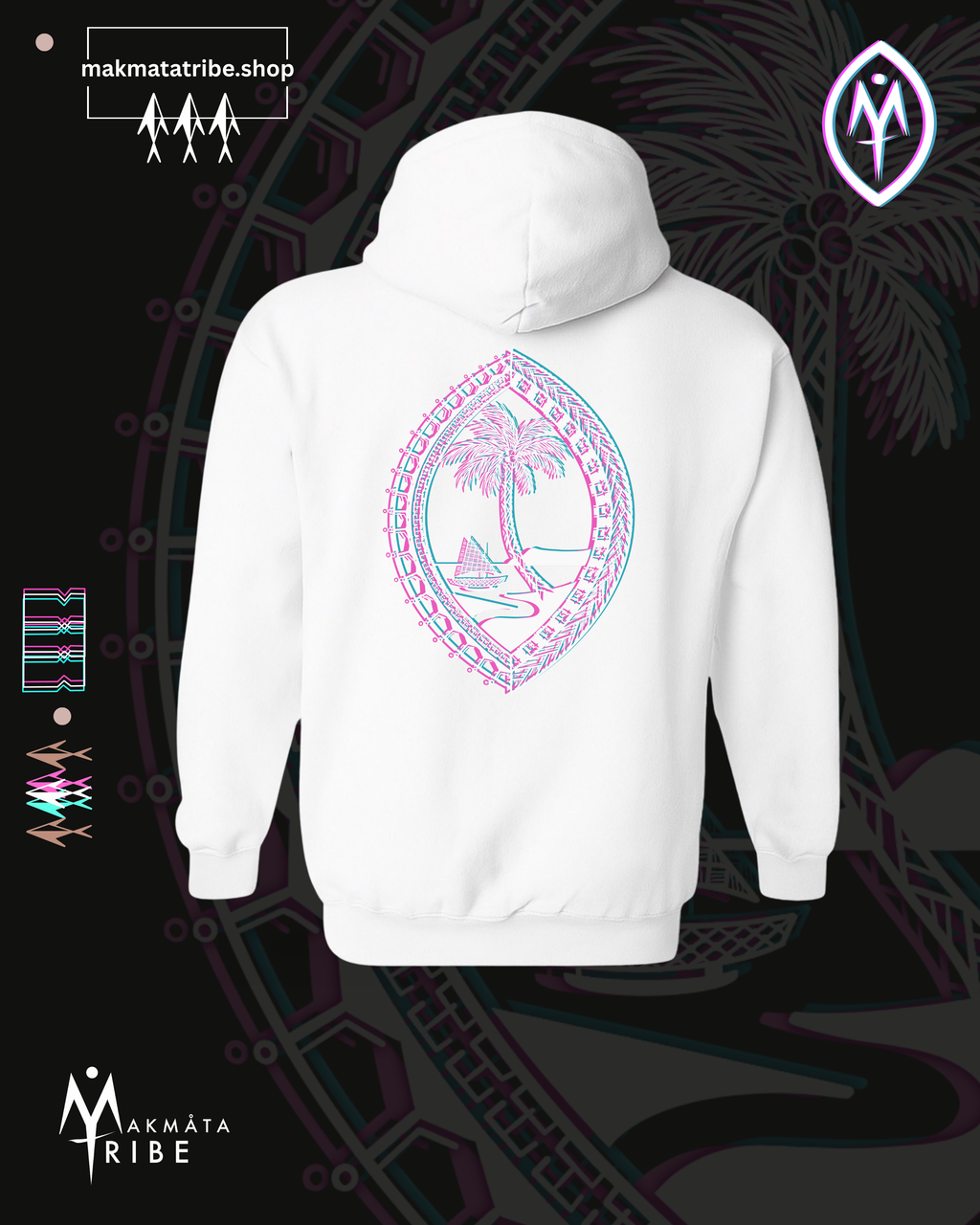 GUAM GLITCH HOODED SWEATER