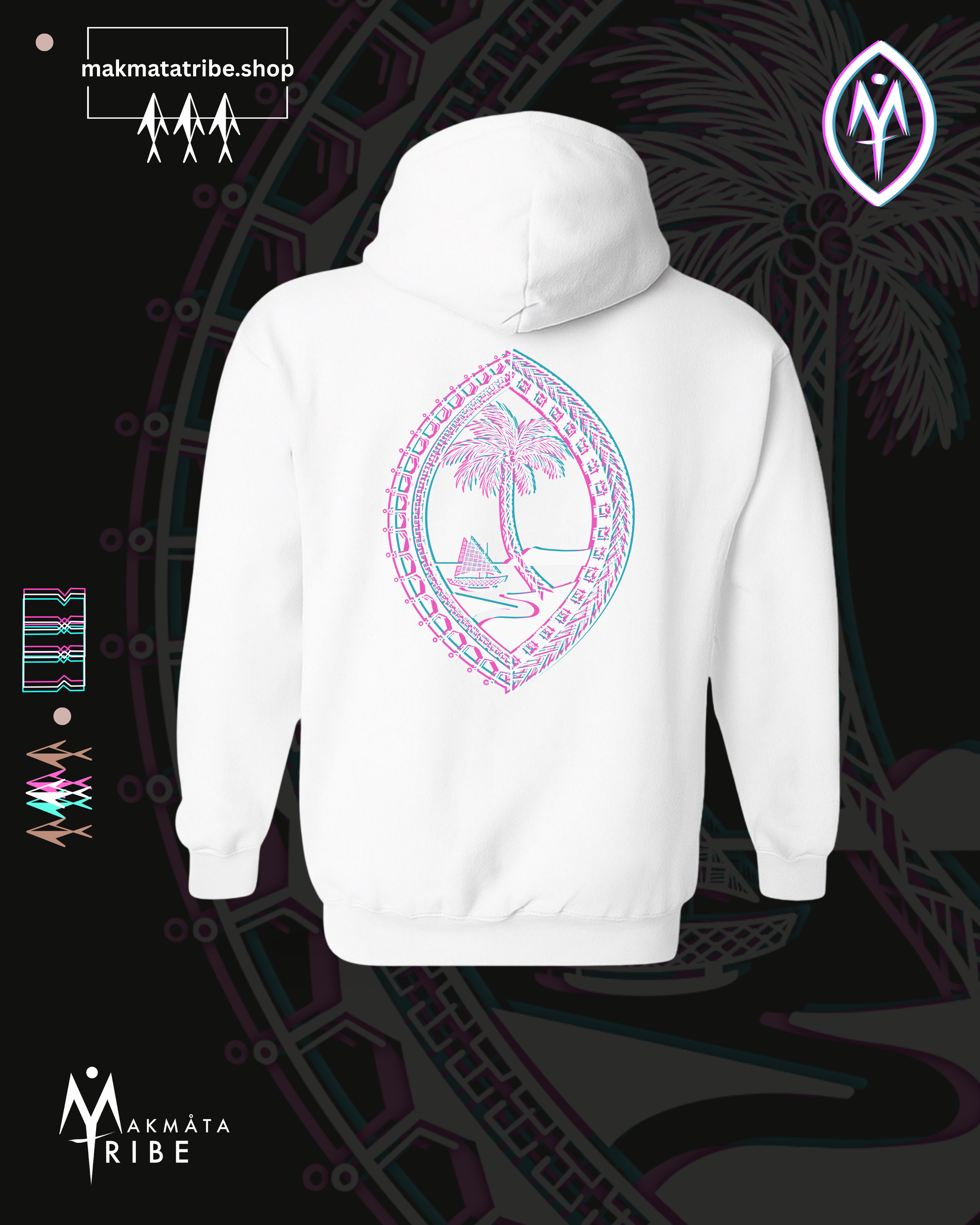 GUAM GLITCH HOODED SWEATER