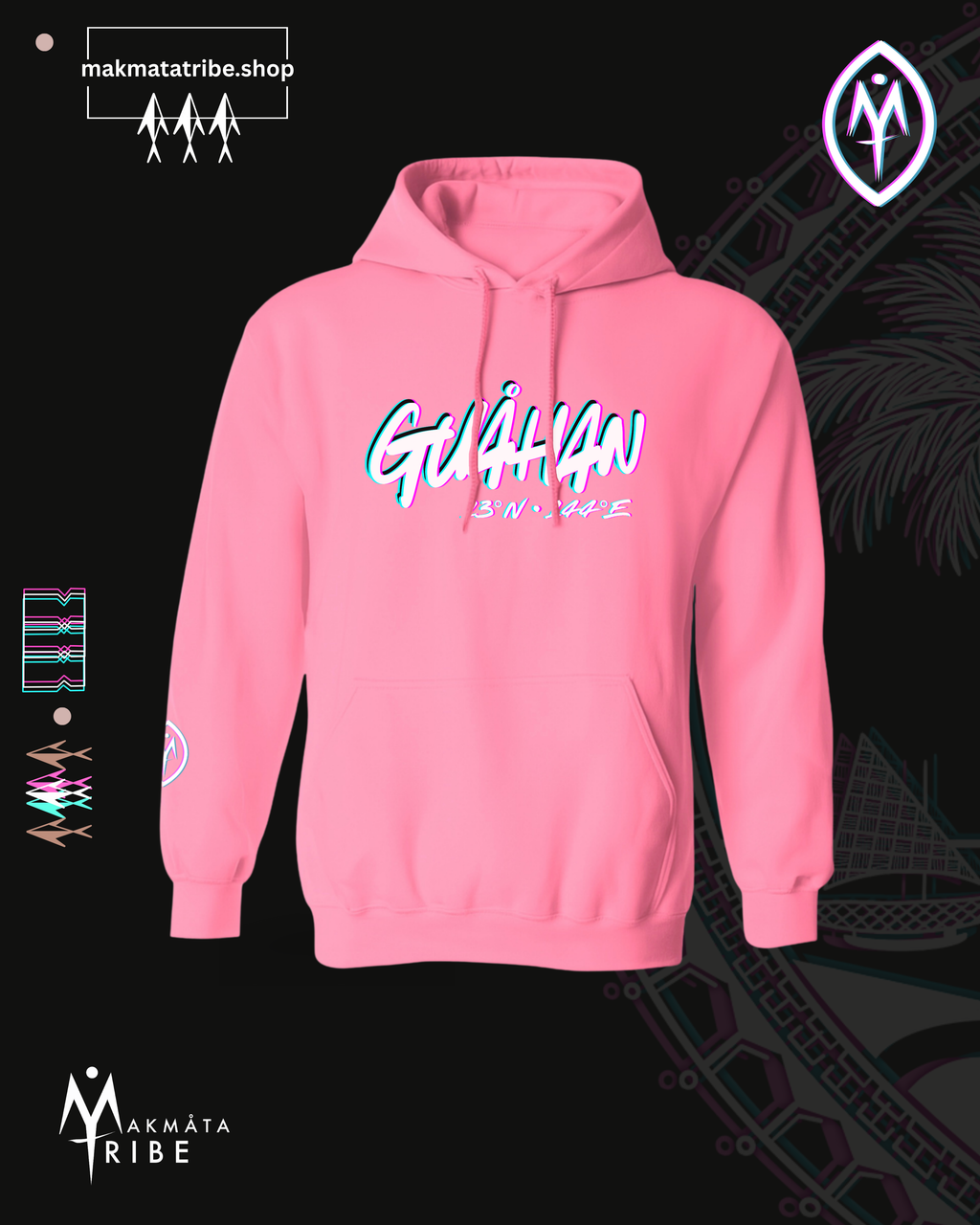 GUAM GLITCH HOODED SWEATER