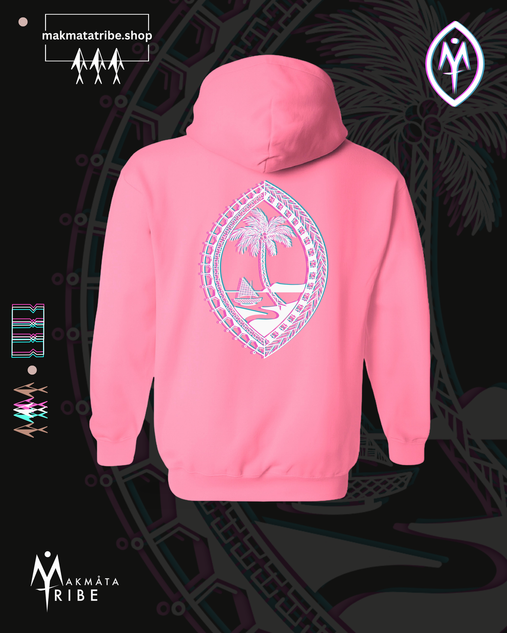 GUAM GLITCH HOODED SWEATER