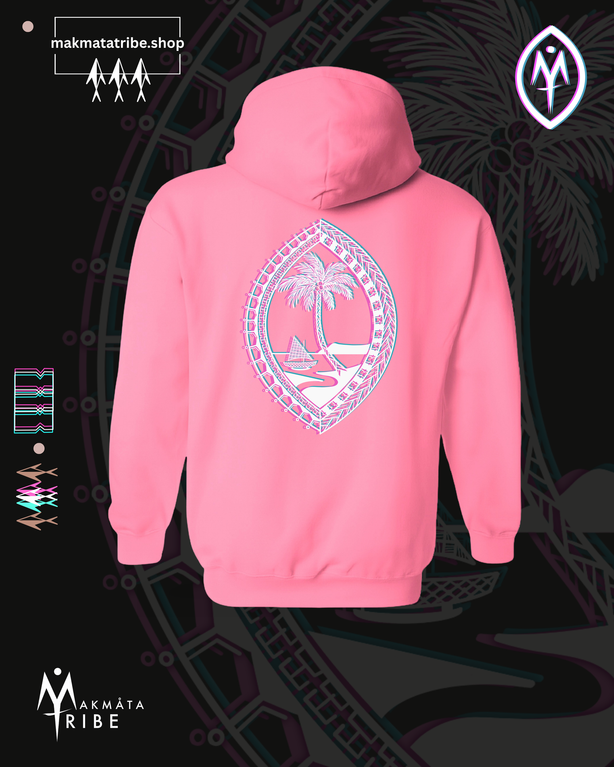 GUAM GLITCH HOODED SWEATER