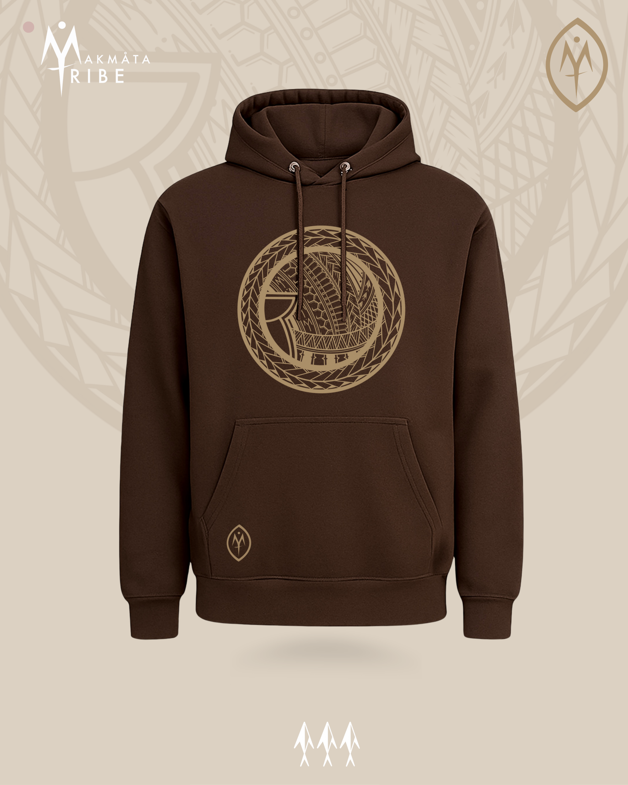 LATTE CIRCLE HOODED SWEATSHIRT