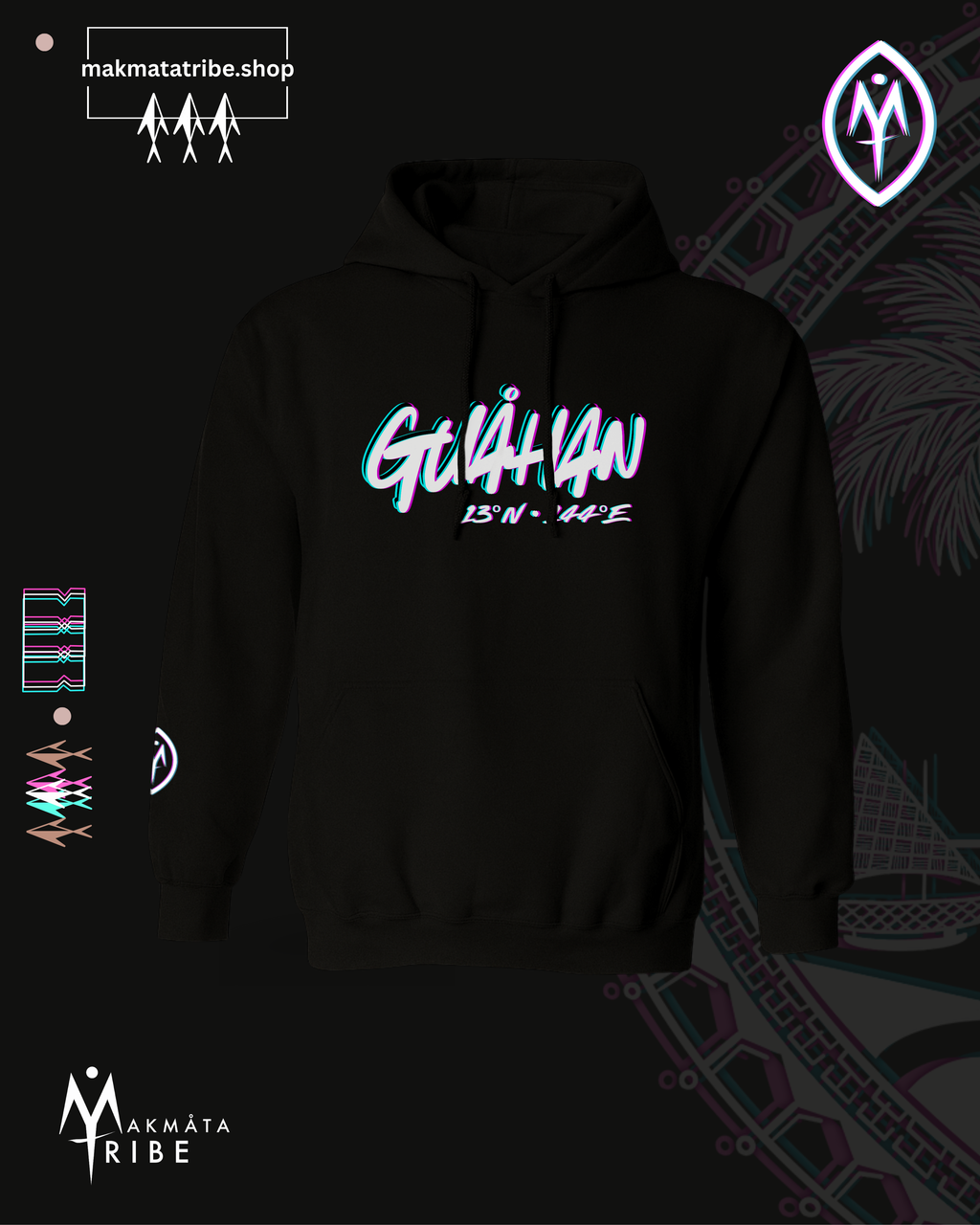 GUAM GLITCH HOODED SWEATER